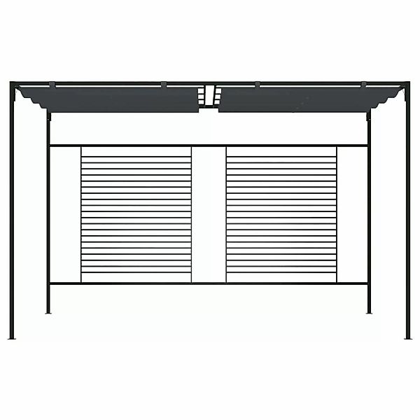 Pavillon Mit Ausziehbarem Dach 4x3x2,3 M Anthrazit 180 G/m² günstig online kaufen