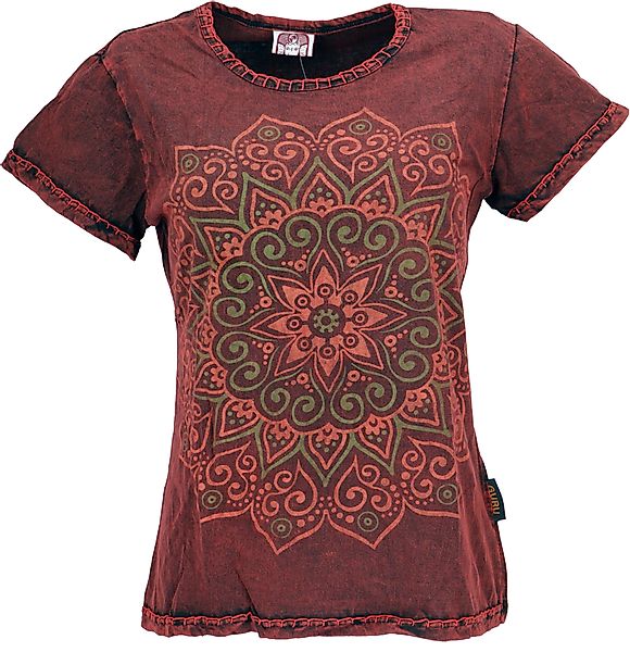 Guru-Shop T-Shirt Boho T-Shirt mit Mandaladruck, günstig online kaufen