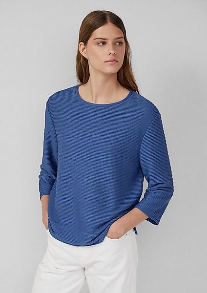 s.Oliver 3/4 Arm-Pullover Sweatshirt Leichtes Sweatshirt mit Struktur günstig online kaufen