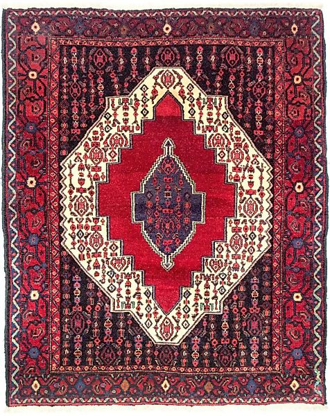 morgenland Wollteppich »Senneh Teppich handgeknüpft rot«, rechteckig günstig online kaufen