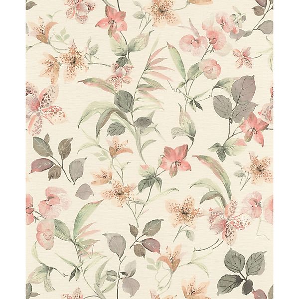 Rasch SK-Tapete Tesa 371314 Lumina Blume Weiß 6 m x 0,53 m günstig online kaufen