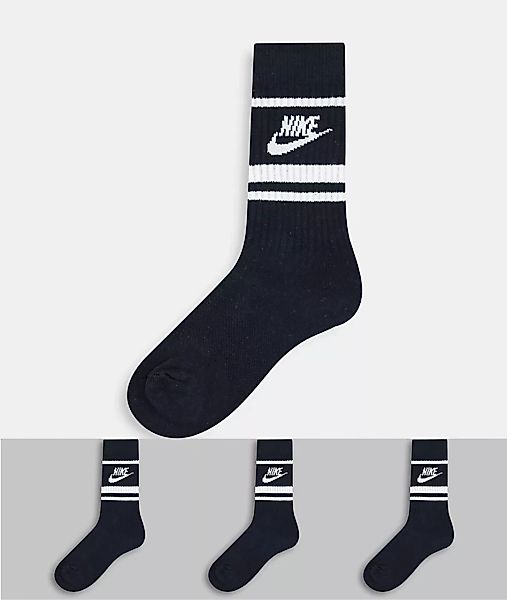 Nike – Everyday Essentials – Schwarze Socken im 3er-Pack günstig online kaufen