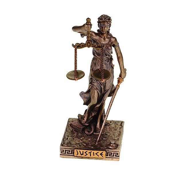 Vogler Dekofigur Göttin der Gerechtigkeit Justitia mit Waage Bronzefarbe Ve günstig online kaufen