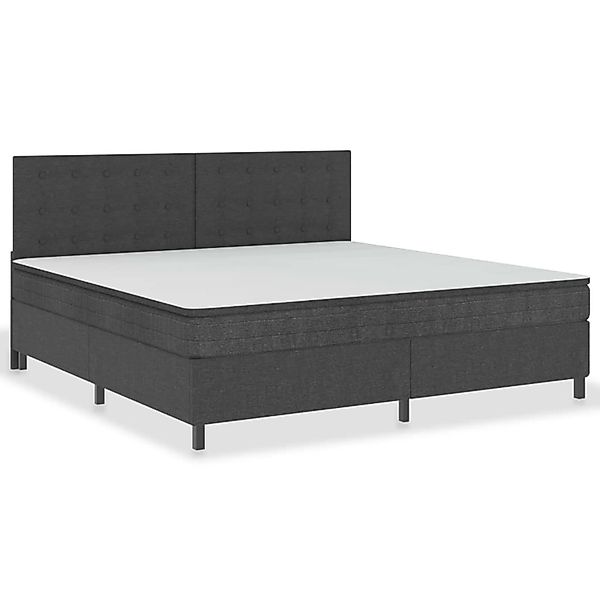 Boxspringbett Dunkelgrau Stoff 200x200 Cm günstig online kaufen