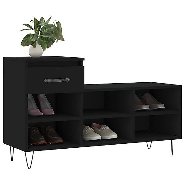 vidaXL Schuhschrank Schuhregal Schwarz 102x36x60 cm Spanplatte günstig online kaufen