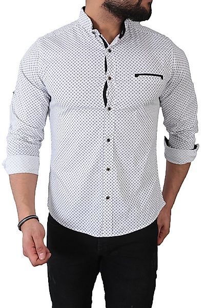 Megaman Jeans Langarmhemd Megaman Herren Freizeit-Hemd Stretch Langarm Hemd günstig online kaufen