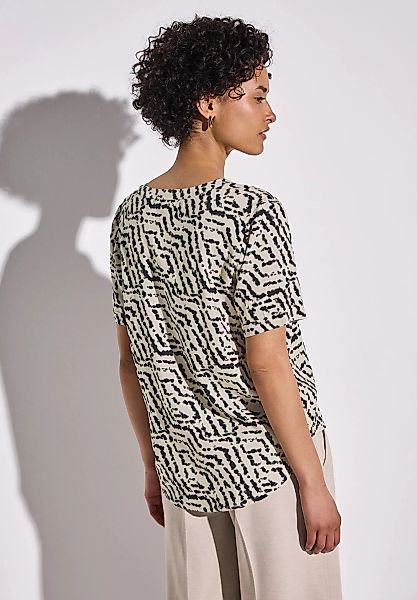 STREET ONE Shirtbluse, mit geschlitztem Rundhalsausschnitt günstig online kaufen