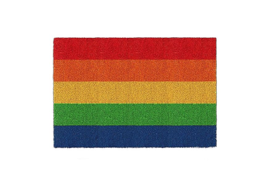 relaxdays Fußmatte Kokos Regenboge, rechteckig, Höhe: 15 mm günstig online kaufen