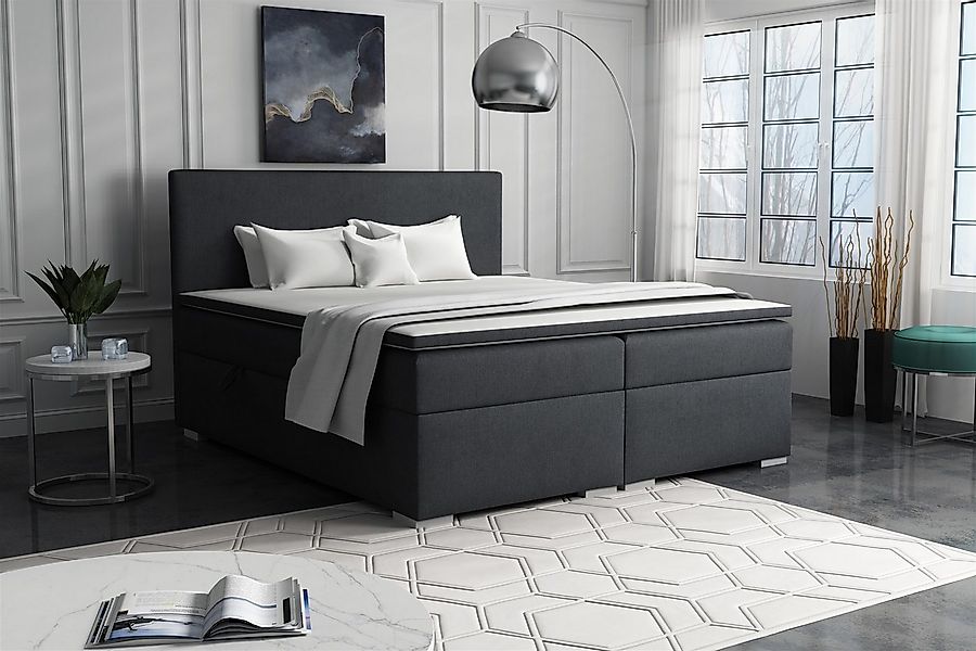 Fun Möbel Boxspringbett Schlafzimmerbett SOREL (inkl. Kaltschaumtopper, ink günstig online kaufen