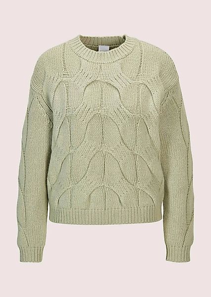 MADELEINE Longpullover "Strickpullover Moderner Wollpullover mit Zopfmuster günstig online kaufen