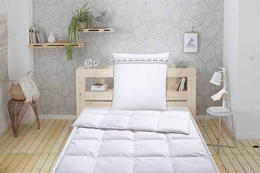 Älgdröm Daunenbettdecke + Kopfkissen "Sorsele, Bettdecke 135x200 cm oder 15 günstig online kaufen