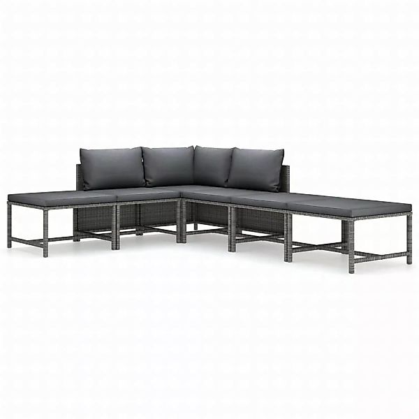 vidaXL Gartenlounge-Set 6-tlg. Garten-Lounge-Set mit Kissen günstig online kaufen