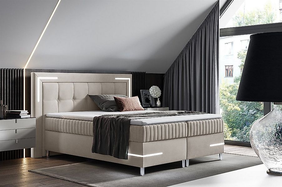 Fun Möbel Boxbett Schlafzimmerbett AMORE Nr.1 in Stoff Fresh (inkl. Bettkas günstig online kaufen