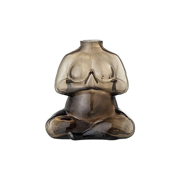 Bloomingville Dekovase Elze (1 St), Glas Frauenfigur Yogafigur braun günstig online kaufen