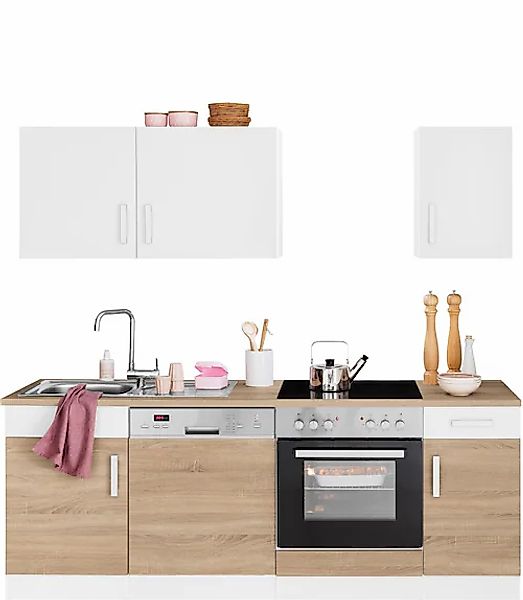 KOCHSTATION Küchenzeile »KS-Gera« Breite 210 cm, wahlweise mit E-Geräten, m günstig online kaufen