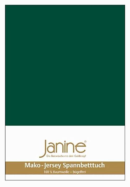 Janine Janine Spanbetttuch Mako-Feinjersey 5007 waldgrün (677) Größe:  150x günstig online kaufen