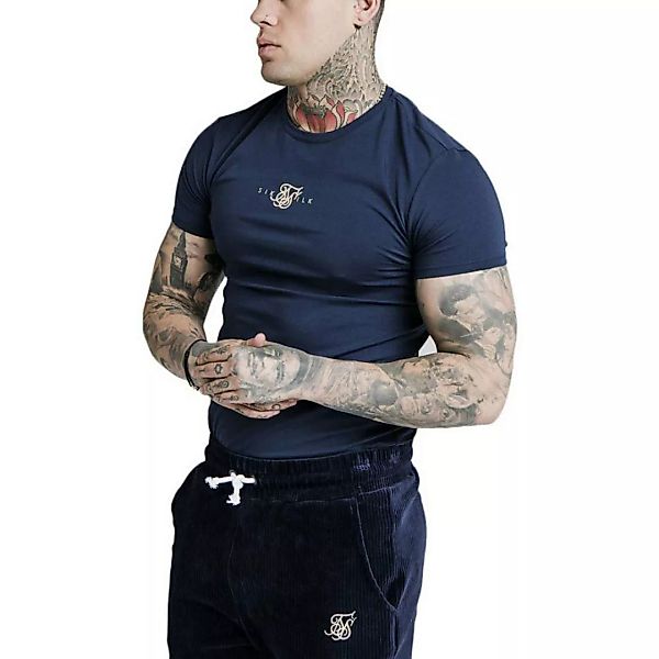 Siksilk Allure Straight Hem Gym Kurzärmeliges T-shirt M Navy günstig online kaufen