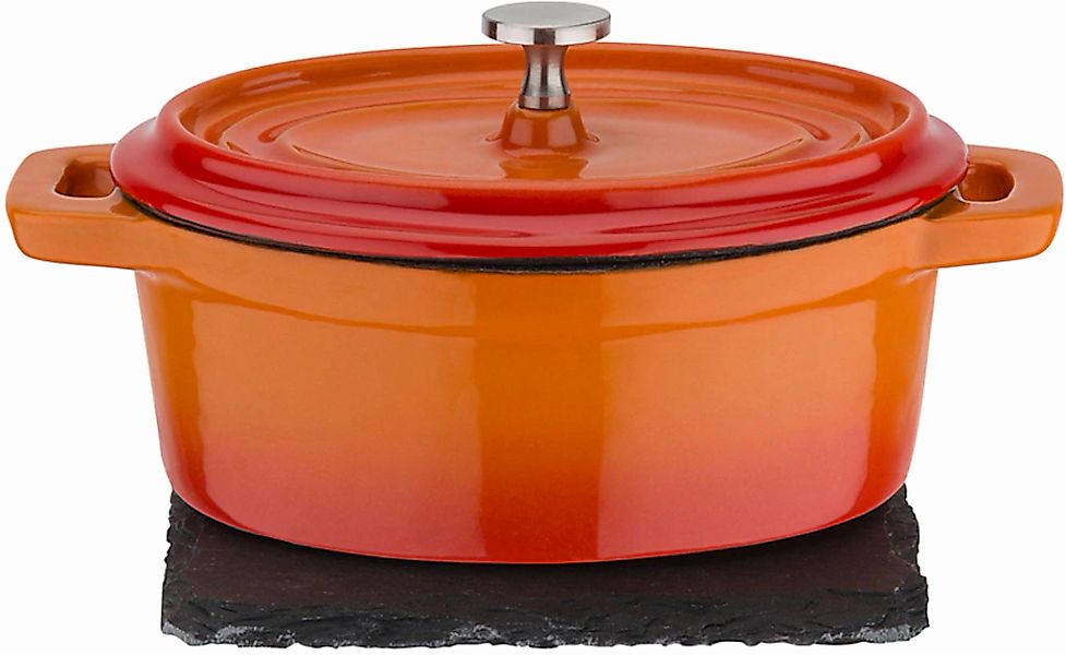 GSW Serviertopf "Shadow, oval, Inkl. Schieferplatte" Gusseisen 1 Stk. tlg. günstig online kaufen