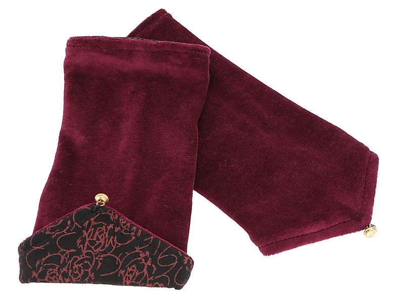 Guru-Shop Strickhandschuhe Handstulpen aus Samtstoff, Wendestulpen,.. günstig online kaufen