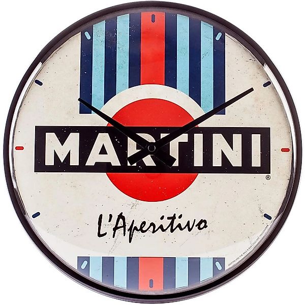 Nostalgic-Art Wanduhr Martini L Aperitivo Racing Stripes günstig online kaufen