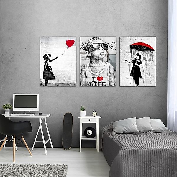 Novart Bild Wandbilder Set Banksy Style günstig online kaufen