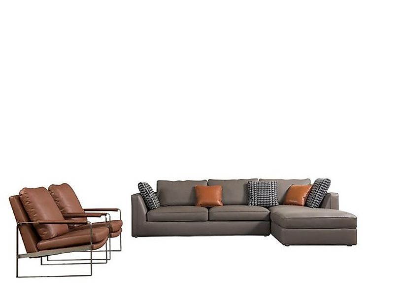 Xlmoebel Ecksofa Neue Ledercouch Wohnlandschaft Ecksofa in modernem Design, günstig online kaufen