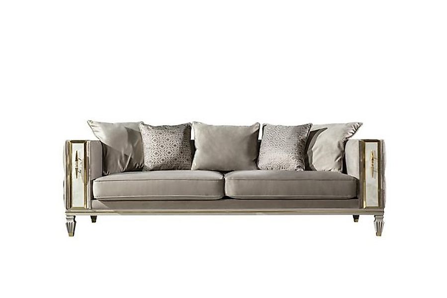 Xlmoebel Sofa Großes Chesterfield-Sofa mit Polstern im XXL-Format - Designm günstig online kaufen