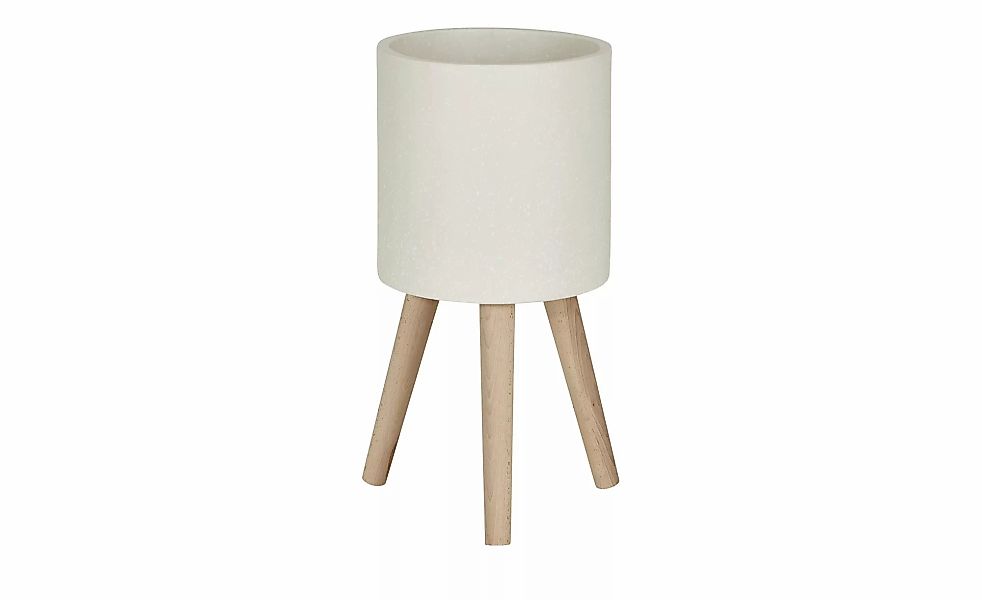 Pflanzständer   ¦ weiß ¦ Massivholz,Magnesia,Holz ¦ Maße (cm): H: 30,5  Ø: günstig online kaufen