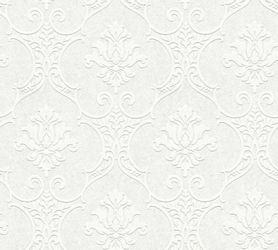 Bricoflor Barock Tapete Weiß überstreichbare Vliestapete mit Ornamenten Ele günstig online kaufen