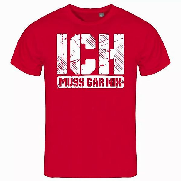 deinshirt Print-Shirt Herren T-Shirt Ich muss gar nix Funshirt mit Motiv günstig online kaufen