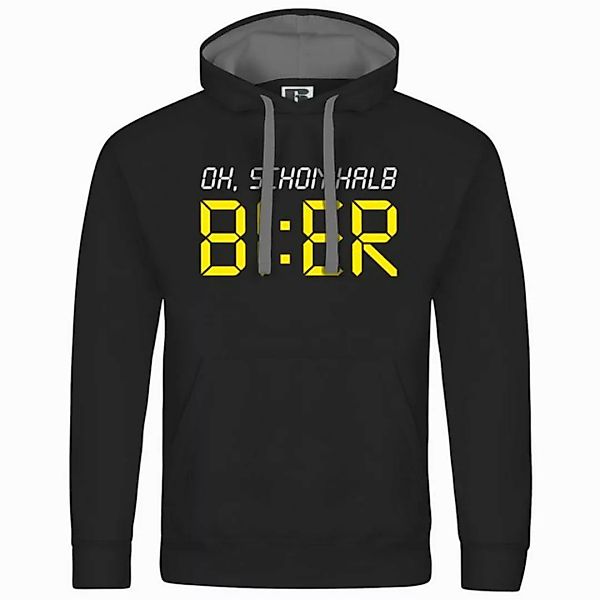 deinshirt Kapuzenpullover Herren Kapuzenpullover Oh schon halb Bier Mit Pri günstig online kaufen