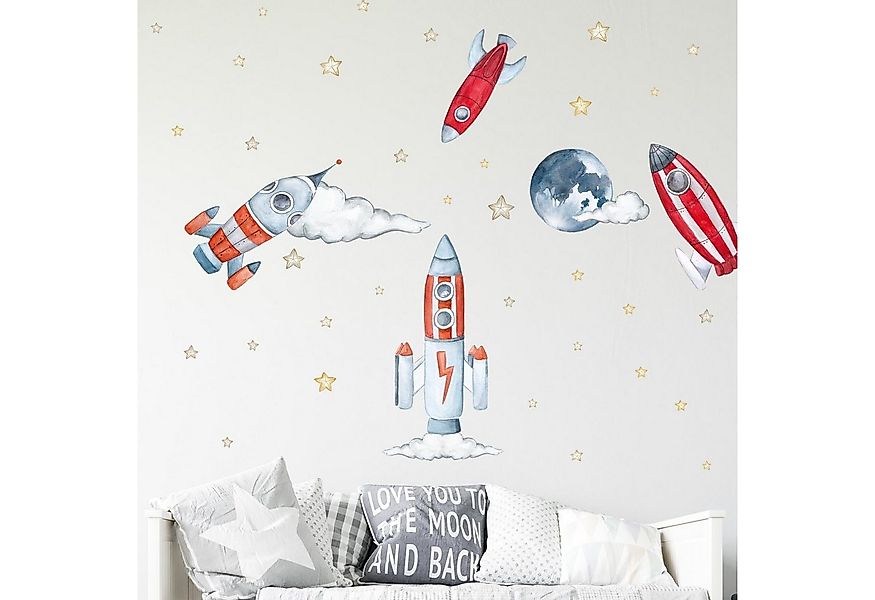 WANDKIND Wandtattoo Raumschiff Set V310 Raketen günstig online kaufen