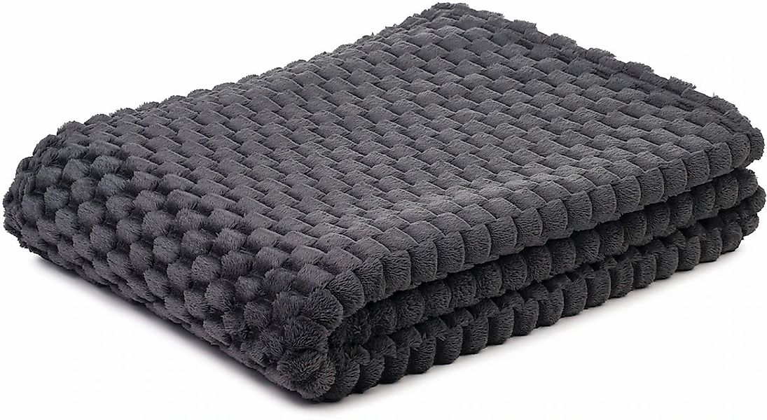 Gözze Wohndecke "Decke 3D - Bubbles" Jacquard gewebte Decke in 3D Optik günstig online kaufen