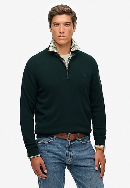 Superdry Strickpullover ESSENTIALS COTTON HALF ZIP günstig online kaufen
