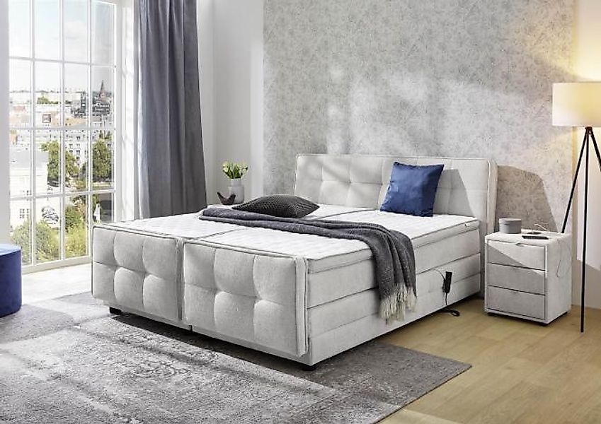 Boxspringbett 180x200 Kopf-/Fußteil elektrisch verstellbar mit Dreamline-Ka günstig online kaufen