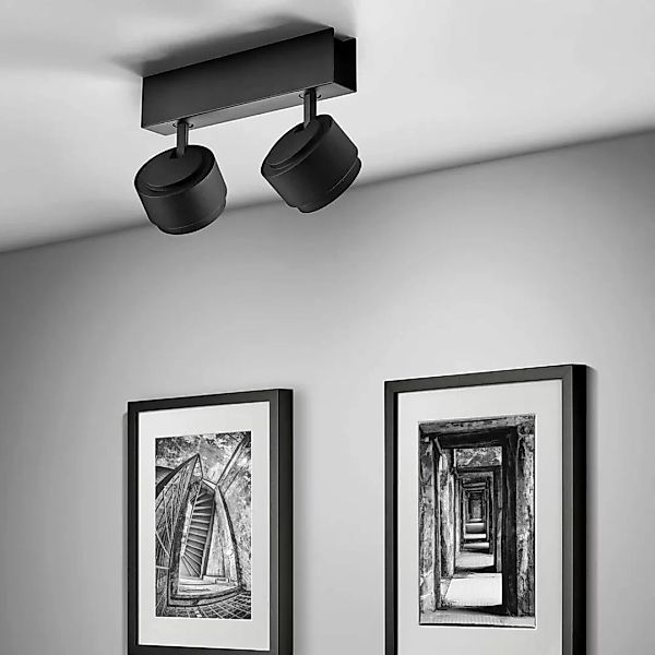 LED Deckenleuchte Pont in Schwarz-matt 20W 810lm günstig online kaufen