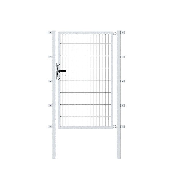 Metallzaun Einzeltor für Doppelstabmatte verzinkt z. Einbeton. 160 cm x 150 günstig online kaufen