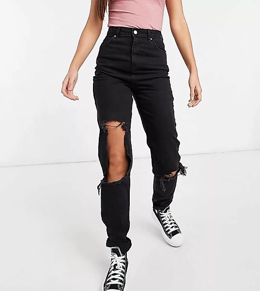 ASOS DESIGN Tall – Original – Mom-Jeans mit hohem Bund und vielen Zierrisse günstig online kaufen