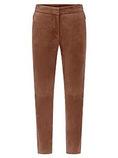 Knöchellange Lederhose Fadenmeister Berlin beige günstig online kaufen