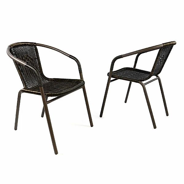 VCM Gartenstuhl "Bistro Stuhl - Rattangeflecht" () günstig online kaufen