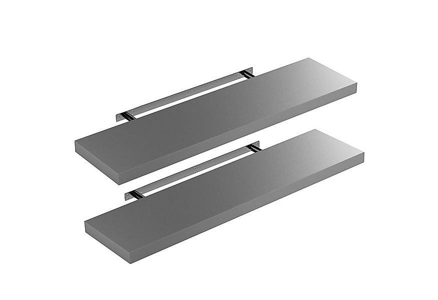 Casaria Wandregal, Grau Hängeregal mit Halterung 15kg Tragkraft Küche Matt günstig online kaufen