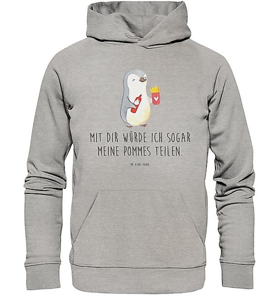 Mr. & Mrs. Panda Hoodie Größe M Pinguin Pommes - Heather Grey - Geschenk, Ö günstig online kaufen