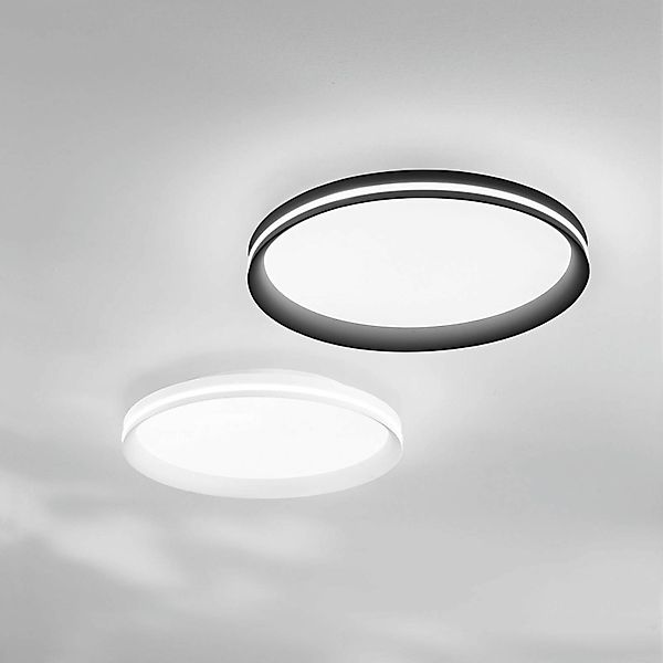 LED-Deckenlampe Isy, schwarz, Ø 45 cm, Metall, CCT, dimmbar günstig online kaufen