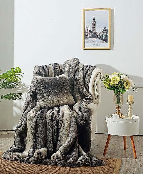 Wohndecke Felldecke Star Home Wohndecke Webpelz Fell Schakal 150x200, Star günstig online kaufen