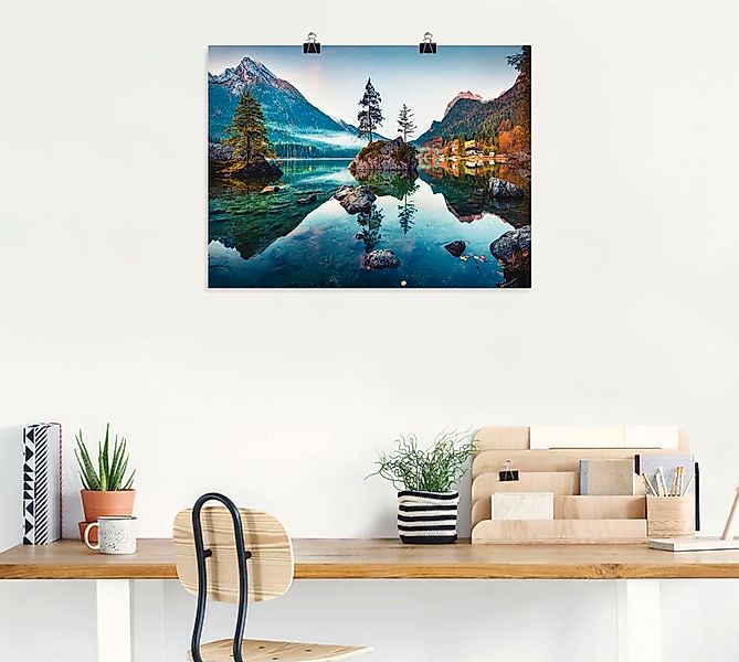 Artland Wandbild »Herbstszene des Hintersee vor Alpen«, Seebilder, (1 St.), günstig online kaufen