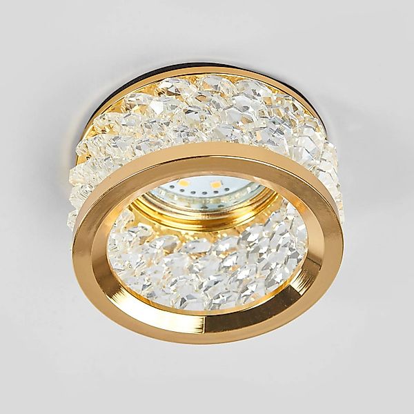 Mit Kristallschmuck -Einbauleuchte Iwen gold günstig online kaufen