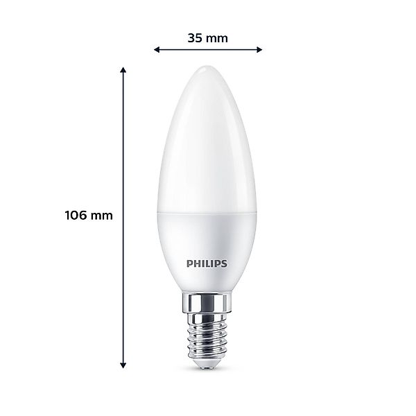 Philips LED-Leuchtmittel 40W Non-Dim, E14, 3 St., Warmweiß günstig online kaufen