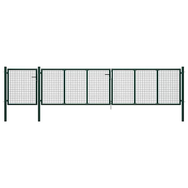 vidaXL Gartentor Stahl 500x100 cm Grün 144317 günstig online kaufen