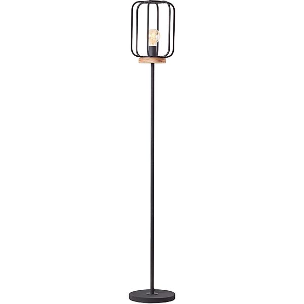 Brilliant Stehleuchte Tosh Schwarz-Holz Ø 25 cm x 162,5 cm FSC® günstig online kaufen