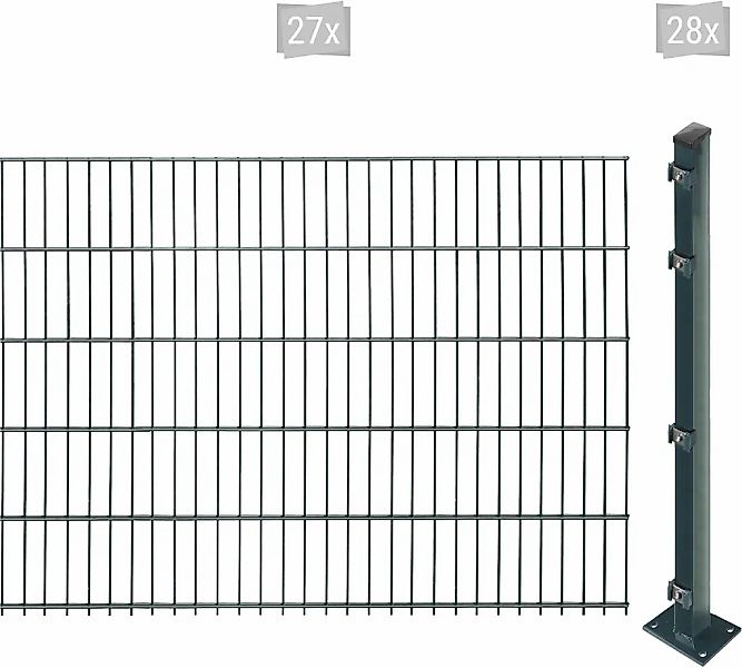 Arvotec Doppelstabmattenzaun "EASY 103 zum Aufschrauben", Zaunhöhe 103 cm, günstig online kaufen